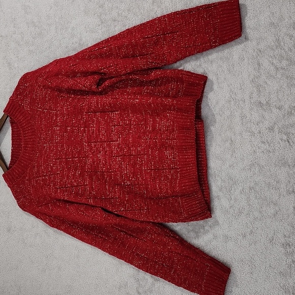 NEW Weatherproof Vintage Womens XL Textured Knit Sweater Crew neck Shimmer - Picture 1 of 7